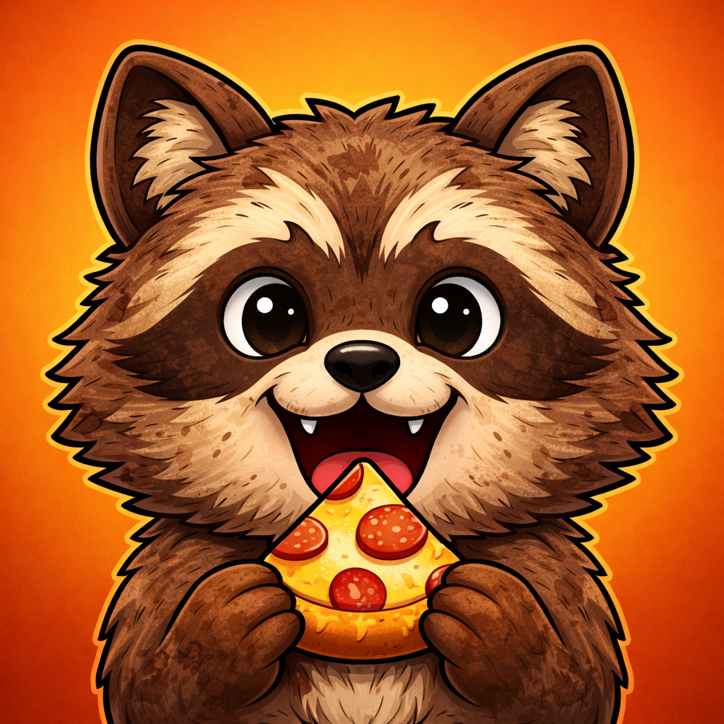 Hungry Raccoon Clicker Banner
