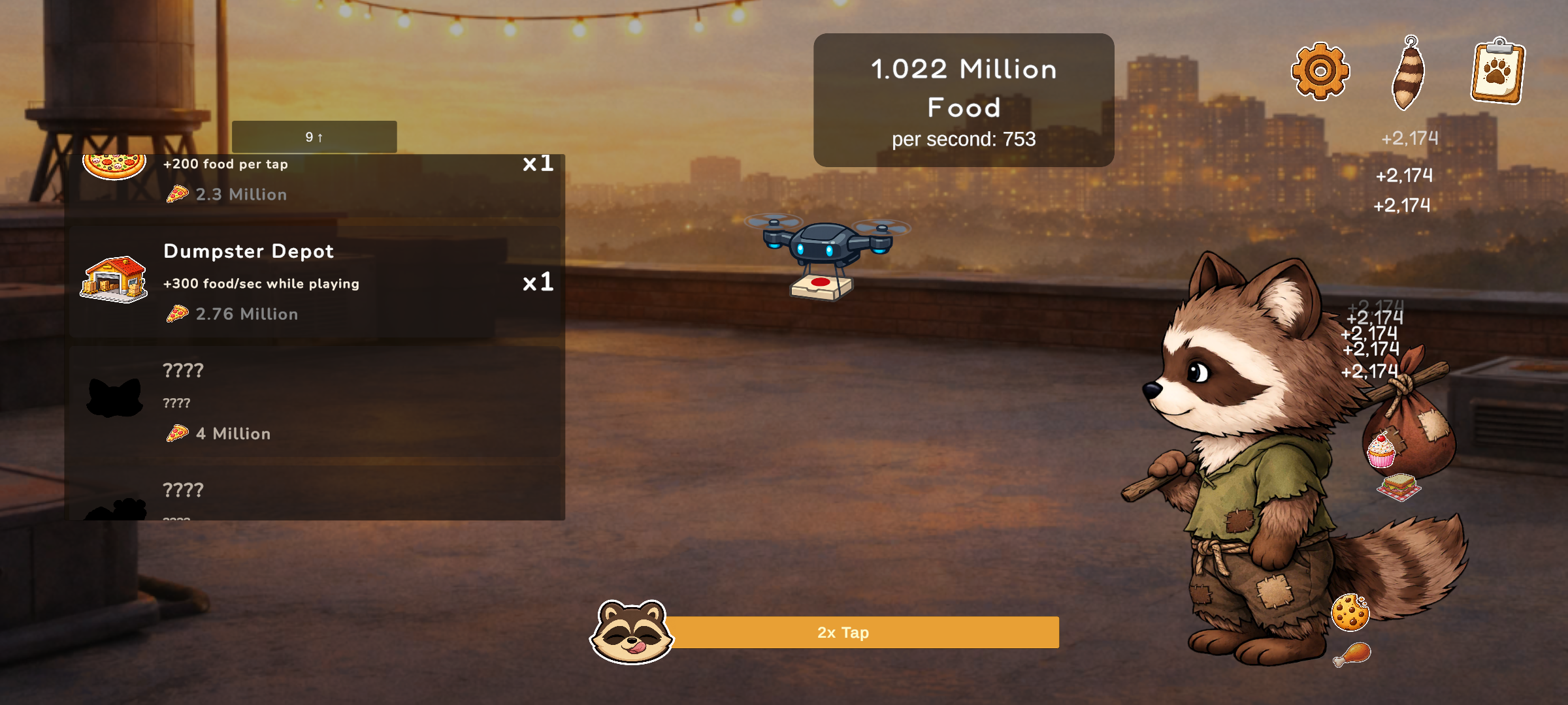 Hungry Raccoon Clicker Screenshot 2
